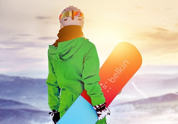 Ultiem skiën of snowboarden met Belkin!