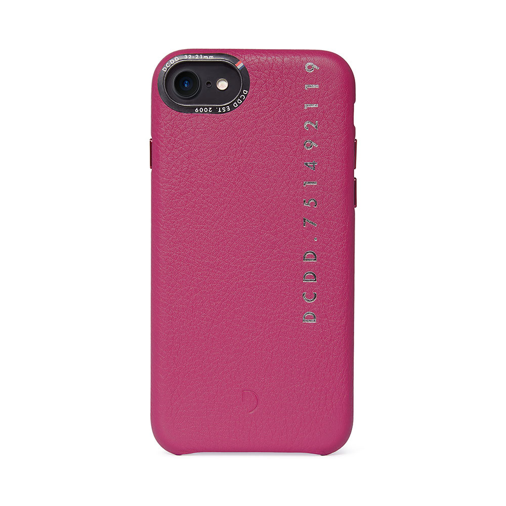 Decoded Leren Backcover POP COLOUR iPhone SE (2020) / 8 / 7 / 6s - Fuchsia