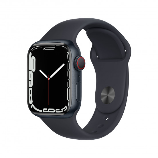 Apple Watch Series 7 met 4G (41mm) - middernacht - met middernacht sportbandje