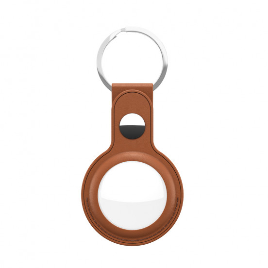 KeyBudz houder AirTag (sleutelhanger) (2 stuks) - bruin