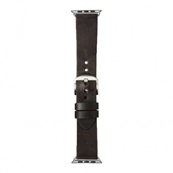 dbramante1928 Bornholm Apple Watch-bandje 42mm / 44mm - bruin met zilveren gesp