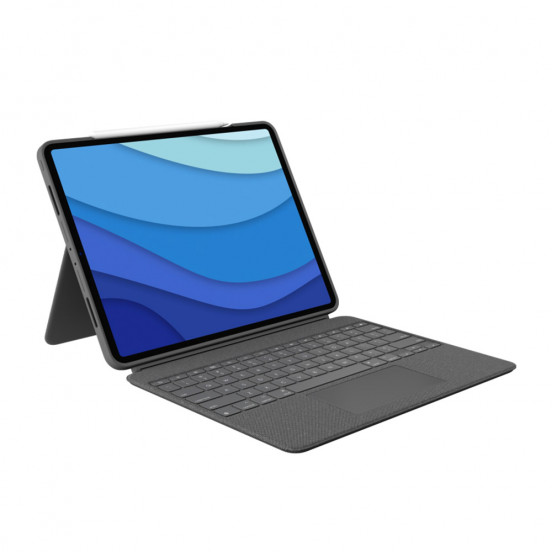 Logitech Combo Touch hoes met toetsenbord iPad Pro 12,9 inch - grijs