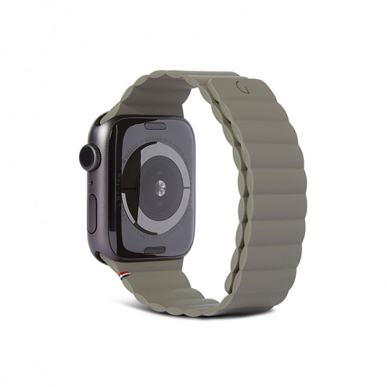 Decoded Siliconen Magnetische Traction Apple Watch bandje 42mm / 44mm - Olive