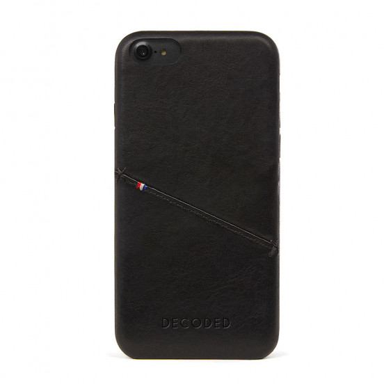 Decoded Leren Back Cover iPhone SE (2020) / 8 / 7 / 6(s) - zwart