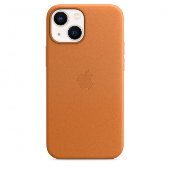 Apple leren hoesje met MagSafe iPhone 13 mini - goudbruin