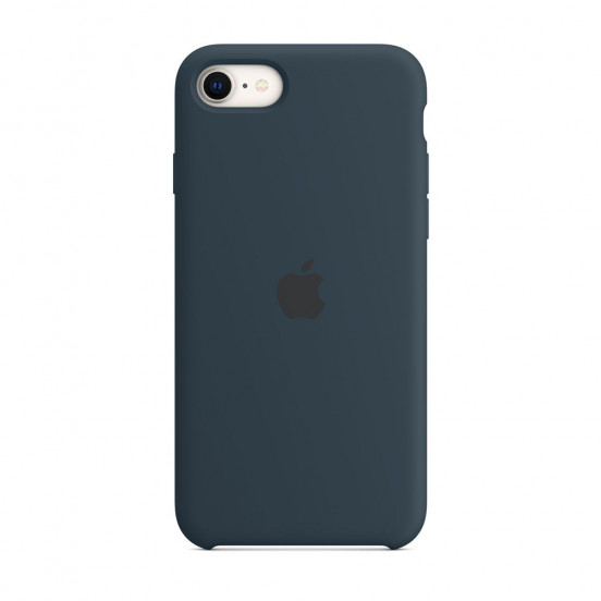 Apple siliconen hoesje iPhone SE (2022 / 2020) - Abyss-blauw