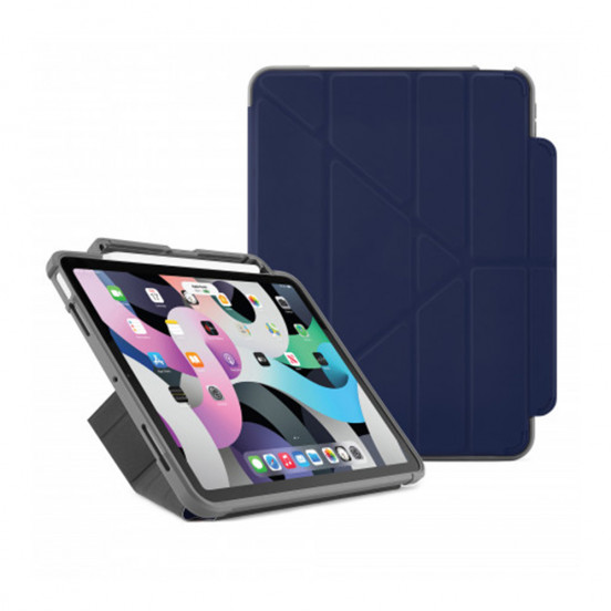 Pipetto Origami Pencil Shield hoes iPad Air (2020) - donkerblauw